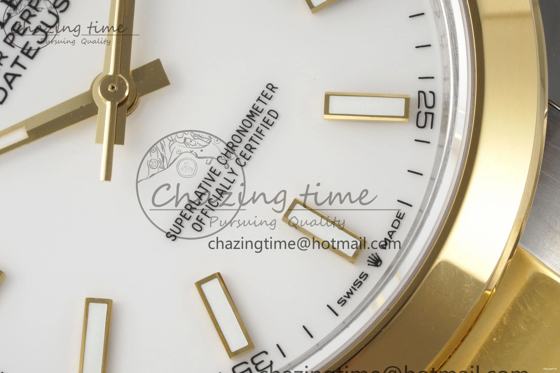 41 KING Steel Bezel on Dial 1:1 Polished Bracelet YG Oyster Best White DateJust Edition 904L SS VR3235 0311
